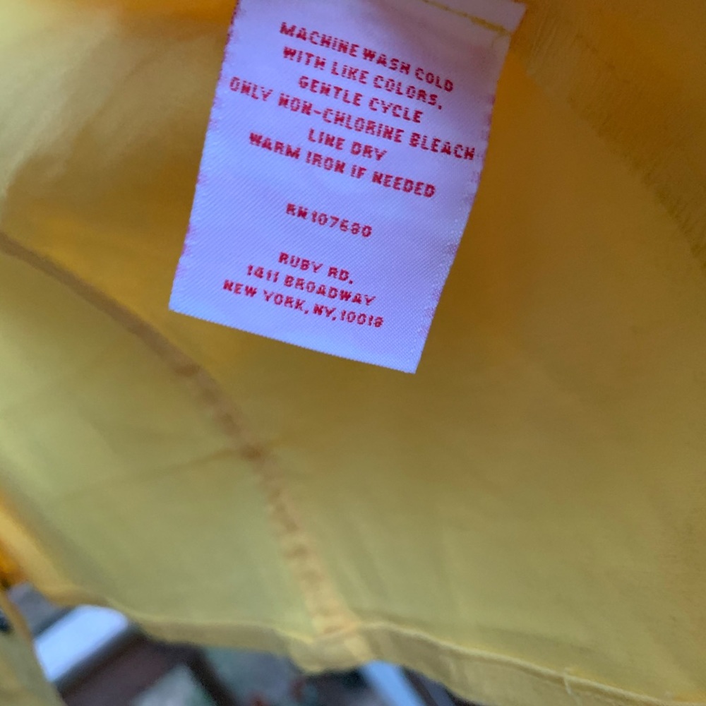 Ruby R 14P Yellow bead button jacket - Picture 9 of 15